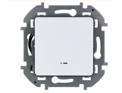 Legrand, Inspiria, Выключатель одноклавишный с подсветкой - белый