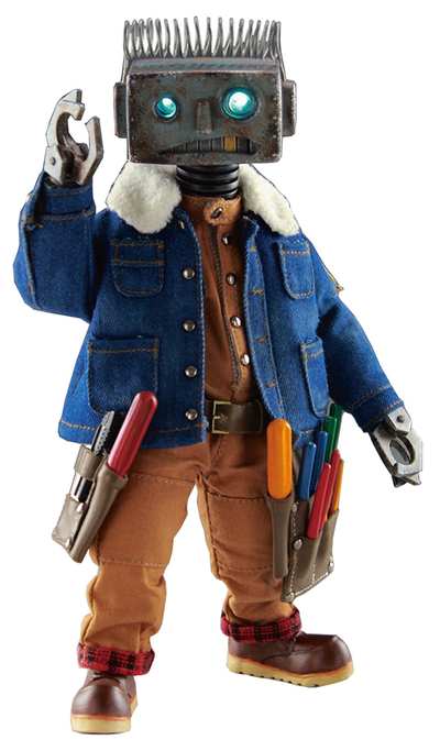 Неуклюжий робот Карри - Коллекционная ФИГУРКА 1/6 scale ClumsyBot  Curry - Whycat&GEARHEADTOYS