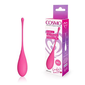 Розовый каплевидный вагинальный шарик со шнурочком Производитель: Bior toys, Россия