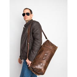 Кожаная дорожная сумка Avellino Premium brown (арт. 
4039-63)