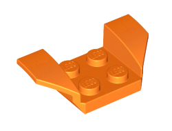 Vehicle, Mudguard 2 x 4 with Flared Wings, Orange (41854 / 4162874 / 4582819)