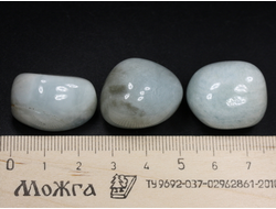 Берилл голубой (Аквамарин), галтовка в ассортименте, Бразилия (24-25 мм, 13-15 г) №27019