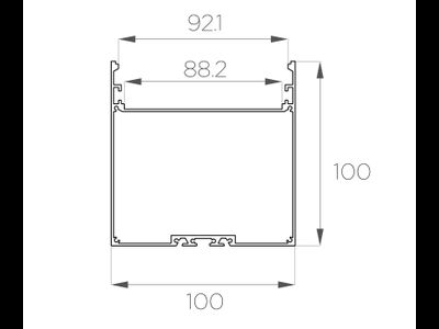 Алюминиевый профиль 4L-100100-S ANOD