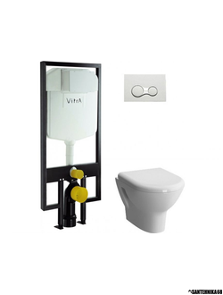 Комплект инсталляции с подвесным унитазом Vitra Zentrum 9012B003-7206 4в1