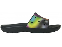 CROCS CLASSIC SLIDE TIE-DYE GRAPHICS ЧЕРНЫЕ