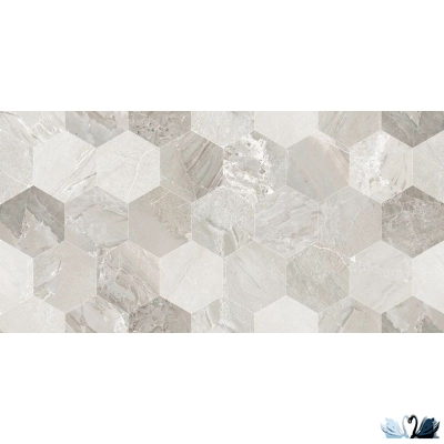 Плитка настенная Eurotile Istambul Grey Decor 30 х 60 см под мрамор