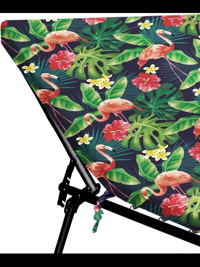 Кровать раскладная Haushalt с мягким матрасом НРК4М, рисунок с фламинго