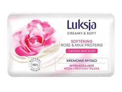 Мыло туалетное Luksja Creamy & Soft Rose&milk proteins/ Роза и молочные протеины, 90 г