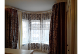 Шторы в эркере без бандо.