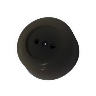 Розетка 1ая карболит наружная керамика круглая черная