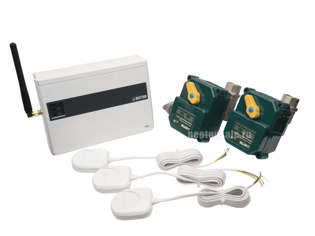 Комплект системы контроля протечек воды Нептун | Neptun ProW+ Wi-Fi ...