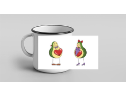 Кружка металлическая эмалированная #1 на День влюблённых, 14 февраля