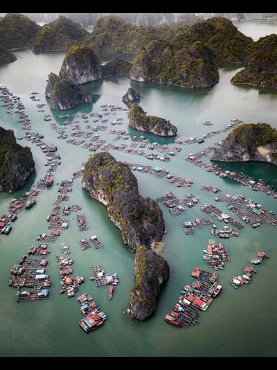 Картина обогреватель, спутниковое фото архипелага Кот Ба