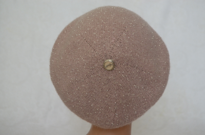 Итальянский розовый берет с бисером Vizio фото