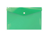 Папка-конверт с кнопкой А4,зеленая