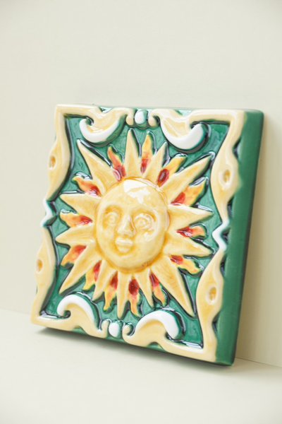 Солнце цветное (керамическая плитка)