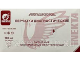 Перчатки латексные неопудренные INEKTA (50 пар) р. М и L