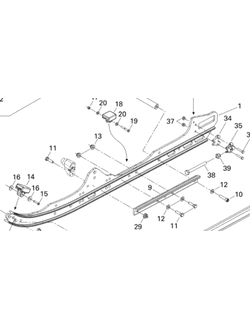 Направляющая (рельса) оригинальная BRP 503191224 для BRP LYNX/Ski-Doo