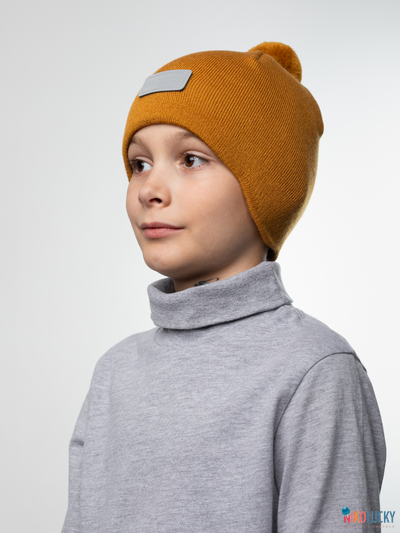 Шапка 24201-02 х/б подклад, горчичный 54-56