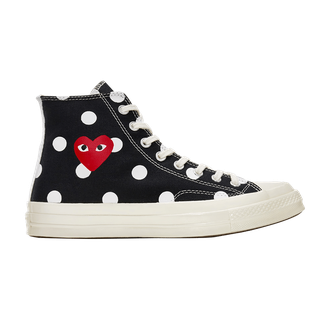 Кеды Converse Play Comme Des Garcons черные высокие в горошек