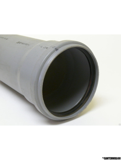 Труба пп канализационная Политрон Политэк 110 серая длина 0,15 0,25 0,5 0,75 1 1,5 2 3 м толщина 2,7 мм