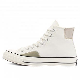 Кеды Converse Chuck 70 белые с коричневыми лоскутками