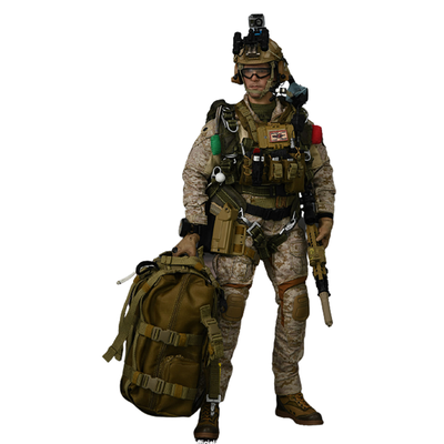 Американский морской пехотинец с парашютом - Коллекционная ФИГУРКА 1/6 MEU MRF Military Free Fall Insertion Desert (26043SD) - Easy&amp;Simple