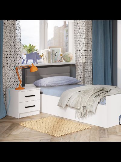 Фьюжн КР-03 кровать 0,9 белый (без основания)