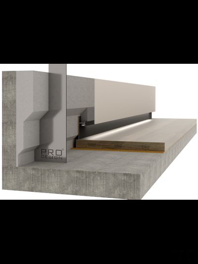 Шаблон для монтажа Теневого плинтуса, сталь 2*50/60*500 мм