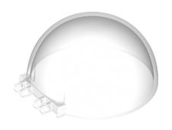 Windscreen 8 x 8 x 3 Canopy Dome Half Sphere with Dual 2 Fingers, Trans-Clear (95198 / 4622704 / 6178629 / 6336740)