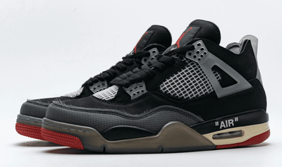 Nike Air Jordan 4 Retro Off White Bred Арт4 сбоку