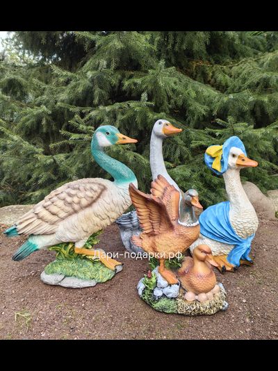 Гусь садовая фигура 50*30см   1,3кг   полистоун Россия 2838/012538*