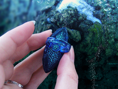 Рыбка Дракон. Кольцо Рыбка. Авторское кольцо из полимерной глины