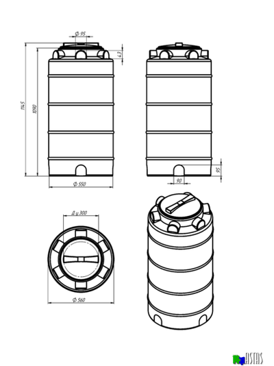 ЕМКОСТЬ R ЭВЛ-Т 200Л