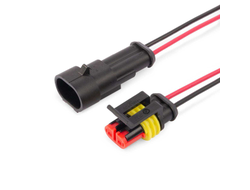 Разъем герметичный автомобильный РГА-2П с проводом