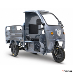 Грузовой электротрицикл Rutrike Вектор Кабина 1500 60V1200W серый