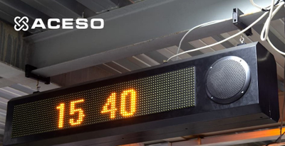 Визуально-акустическое табло с разрешением 32х96, Встроенная акустическая система 1х10 Вт ПДУ, датчи