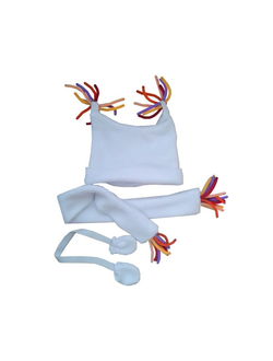 Набор кукольной одежды шапка, шарф, варежки на резинке