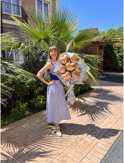 Букет бронза с голубым