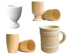 КРУЖКИ, СТАКАНЫ, РЮМКИ, СТОПКИ ИЗ ДЕРЕВА