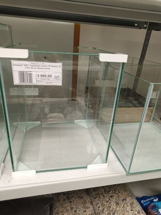 Аквариум куб 19 л с покрывным стеклом 25*25*30 см