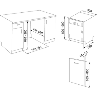 FDW 614 D10P DOS LP C (117.0611.675) посудомоечная машина