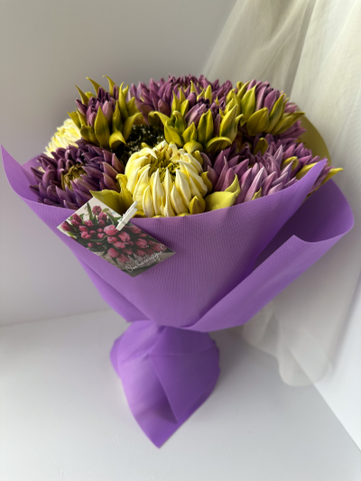 Букет из хризантем из зефира