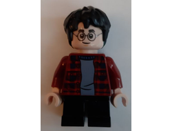 Harry Potter - Dark Red Plaid Flannel Shirt, Black Short Legs, n/a (hp233)
