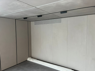 Декоративные панели имитирующие бетон из МДФ с покрытием "микроцемент"