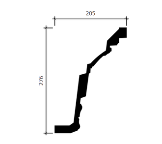 Карниз 1.50.504 - 276*205*2000мм