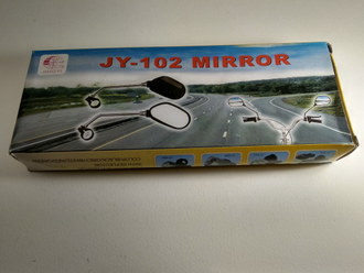 Зеркала Mirror JY-102, на руль, 100х62 мм, черн., JY 102