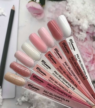 Полигель Bloom №06 - Молочный с блестками 30 мл