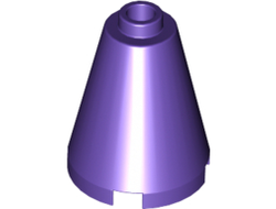 Cone 2 x 2 x 2 - Open Stud, Dark Purple (3942c / 4297454 / 6060830 / 6064621)