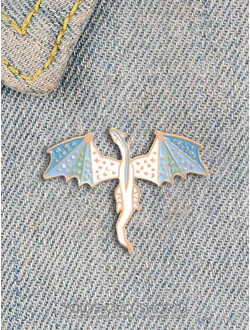 АЛ-304.Значок белый дракон.